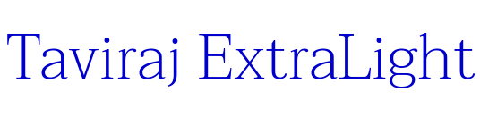 Taviraj ExtraLight 字体